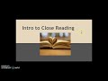 Close Reading Strategies and Techniques