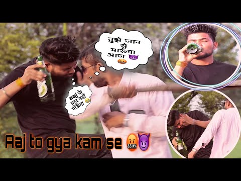 Drinking Prank on Angry Dad goes wrong || Ghar se bahar nikal diya || Aaravboii 16 ||