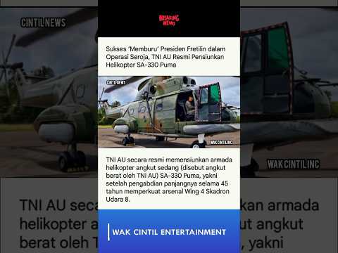 TNI AU RESMI PENSIUN KAN HELIKOPTER SA-330 PUMA #shortsvideo