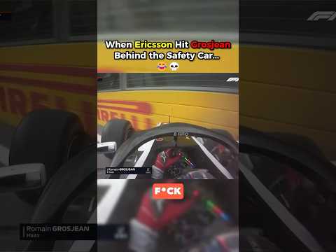 Ericsson Hits Grosjean Behind the Safety Car 😂