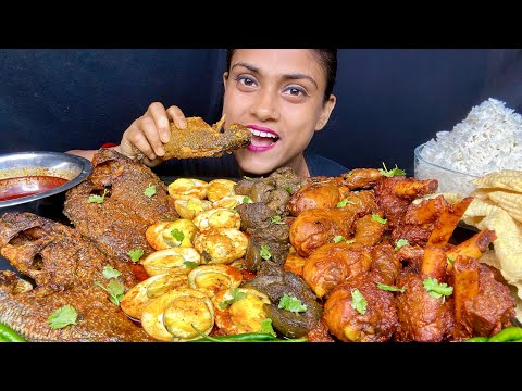 Fish Curry Egg Fry Chicken Liver Fry Chicken Curry Mutton Curry With Basmati Rice Papad Extra Gravy