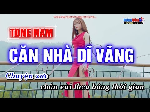 Căn Nhà Dĩ Vãng Karaoke Nhạc Sống Rumba | Tone Nam | Hoàng Dũng Karaoke