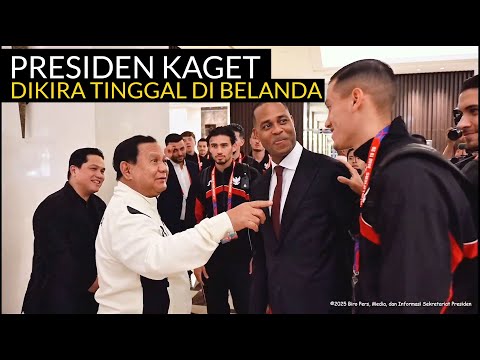 SUDAH BISA BAHASA INDONESIA, PRESIDEN PRABOWO KAGET SALAMI SATU-SATU DIKENALIN PEMAIN TIMNAS