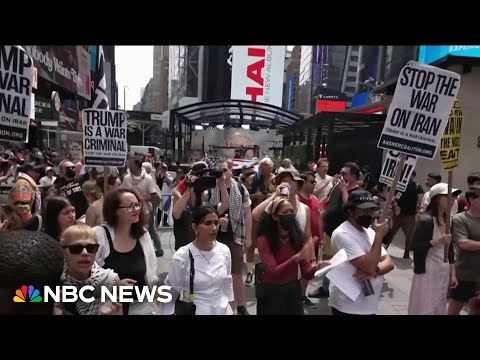YouTube video thumbnail: Anti-war Protests Form in New York City Following U.S. Strikes in Iran