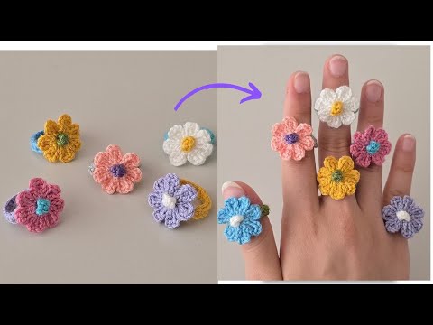Easiest Crochet Daisy Ring💍🌼Bestseller on Etsy & Cutest Gift!