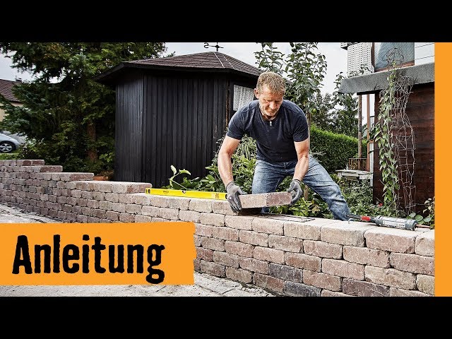 Gartenmauer bauen mit Mauersteinen