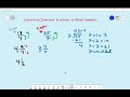 Converting Improper Fractions to Mixed Numbers