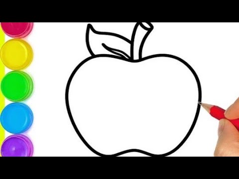 How to Draw a Apple || Apple Drawing easy step by step Simple Drawing || Drawing Apple Step by Step