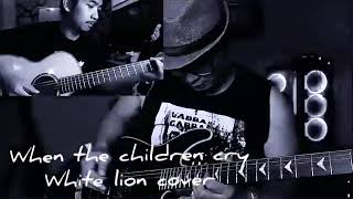 white lion When the children cry gitar sollo cover