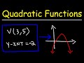 Quadratic Functions and Graphing
