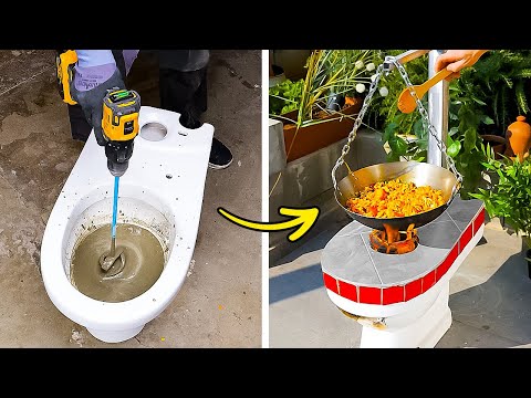 DIY Cement Stove for Outdoor Cooking