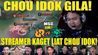 GILA CHOU IDOK! Reaction Streamer RRQ VS AREA 77 GAME 1 MSC EWC