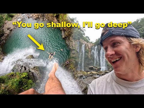 BRO ASKED ME TO LAND ON TOP OF HIM (Costa Rica Cliff Jumping Part 3)