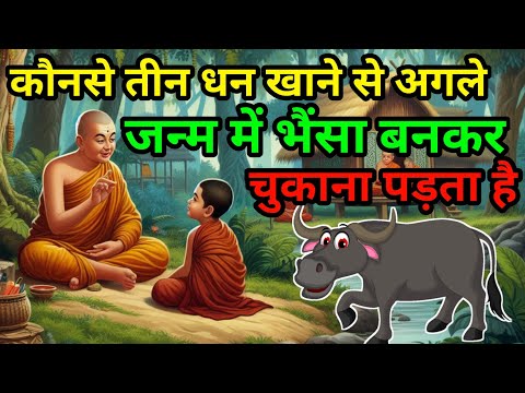 कौनसे तीन धन खाने से अगले जन्म में भैंसा बनकर चुकाना पड़ता है|motivational budha story| #buddha