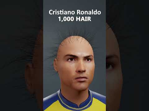 Ronaldo With Hair #ronaldo #cr7 #football #shorts #cristianoronaldo #hair #hairsimulation #blender