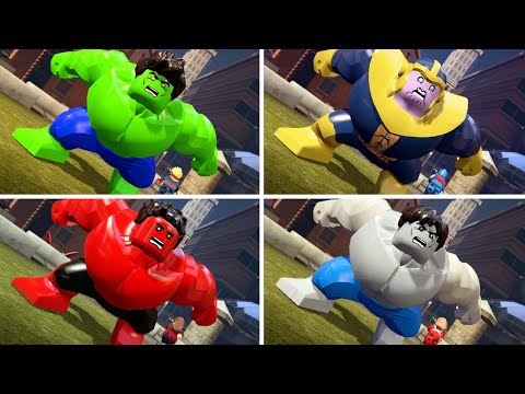 All Hulk Smash Big Fig Marvel Character in LEGO Marvel's Avengers Cutscene