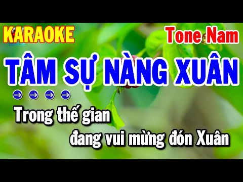 Karaoke Tâm Sự Nàng Xuân Tone Nam Nhạc Xuân Beat Chuẩn 2025 | Thanh Hải