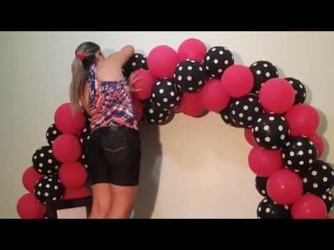 Arco de balões com 2 cores - Balloon arch with two colors