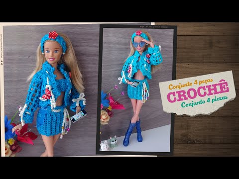 Conjunto 4 peças para Barbie 🌸 Alexa