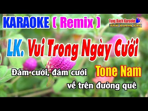 LK Vui Trong Ngày Cưới Karaoke Remix Hát Cực Đã ( Tone Nam ) Nhạc Sống Tùng Bách