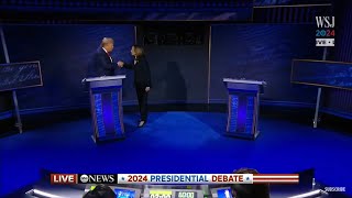 Donald Trump vs Kamala Harris entrance at the Presidential Debate