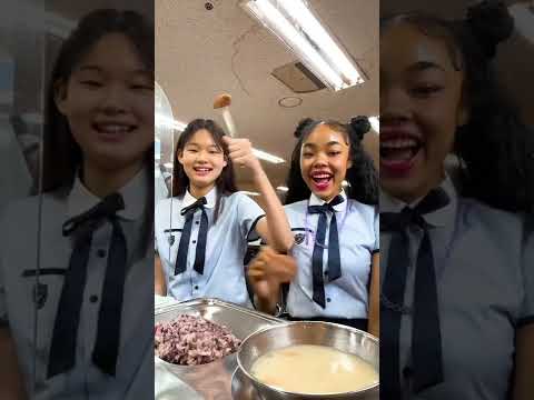 K- 고딩의 점심시간🥢🍚 #한림예고 #06년생 #혼혈 Korea high school lunch time 👧🏻👧🏽