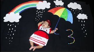 Rain Theme Baby Photoshoot Idea at Home|| Monsoon Theme Baby Photoshoot Idea