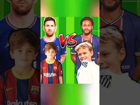 Messi ছেলে Vs Neymar ছেলে বর্তমানে কে সেরা ফুটবলার#football #messi #neymar #argentina #brazil #psg