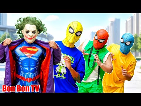 JOKER Trở Thành Superman Và Đánh Bại Siêu Nhân Nhện???Spiderman Đời Thực| Bon Bon TV