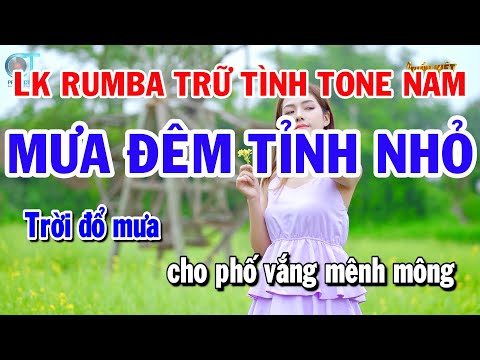 Liên Khúc Trữ Tình Rumba Tone Nam – Mưa Đêm Tỉnh Nhỏ – Con Đường Xưa Em ĐI