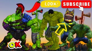 Army of Hulks attact people #hulk #rainbowfriends #mickeymouse #sirenhead #santa #popit