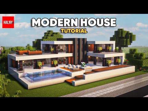 How to build a modern realistic house in minecraft #7