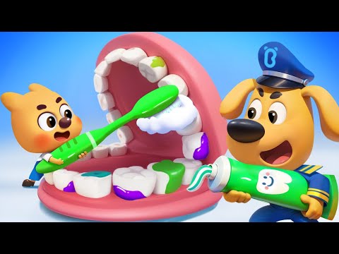 Dodo Learns to Brush Teeth | Good Habits | Safety Rules for Kids | Sheriff Labrador