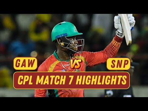 CPL 2024 Match 7 Highlights | St Kitts & Nevis Patriots vs Guyana Amazon Warriors