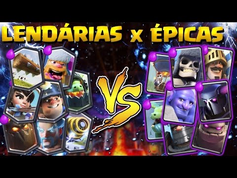 DESAFIO LENDÁRIAS x ÉPICAS NO CLASH ROYALE Feat  GUSTOVOW
