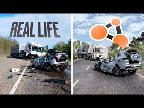 Аварии на реальных событиях в BeamNG.Drive #48