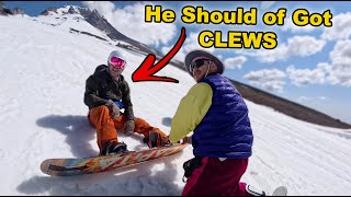 This Snowboarder Bought Wrong Gear