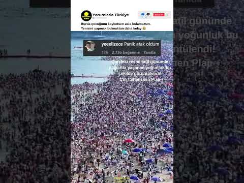Çin'de Resmi Tatil Olan Bir Gün Halk Sahillere Akın Etmiş 😂