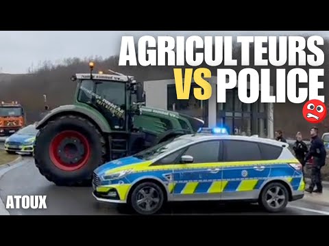 AGRICULTEURS 🧑‍🌾 VS POLICE 👮‍♀️ #agriculteurs #police #farmerprotest