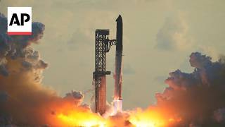 YouTube video thumbnail: SpaceX Launches Its Starship Into Orbit for the First Time