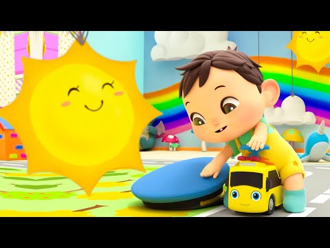 バスが走るよ！バスの歌 Wheels On The Bus | 童謡と子供の歌 | 教育アニメ