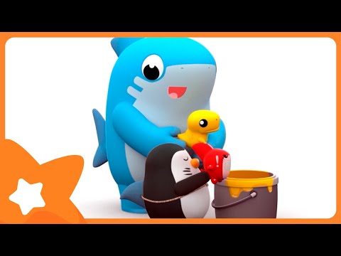 Quatro episódios seguidos | Shark Academy | Desenho Infantil 🌈 Para Crianças