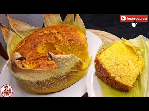 RECEITA DE BOLO PAMONHA DE LIQUIDIFICADOR SUPER CREMOSO E FÁCIL DE FAZER- RECEITA JUNINA