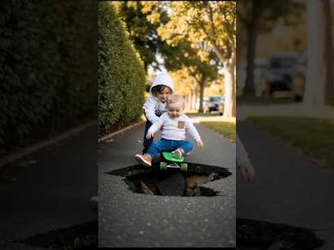 dog and child Rescued baby before Being Stuck in hole!😨🐶👶