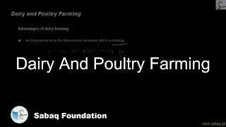 Dairy And Poultry Farming