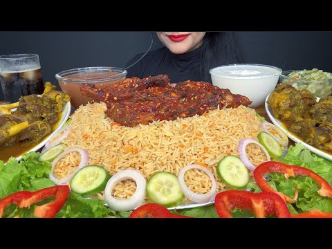 ASMR EATING MANDI RICE,PERI PERI AL FAHAM ,MUTTON MANDI ,MAYO,SALAD