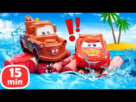 🛻🚗 Водное приключение Молнии Маквина! 🌞 Мэтр тоже в деле