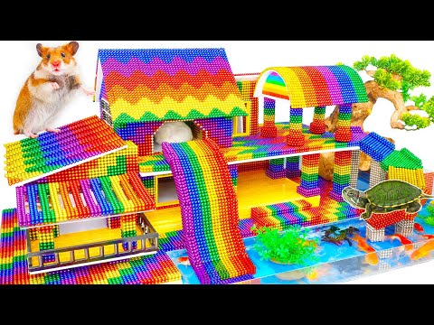 Build Fairy Castle Has Double Rainbow Slide To Slime Pool With Watermill For Turtle