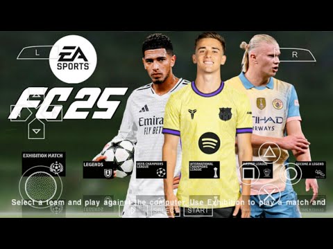 EA SPORTS FC 25 PPSSPP CAMERA PS5 NEW SEASON KITS 2025 REAL FACES AND LATEST TRANSFERS BEST GRAPHICS