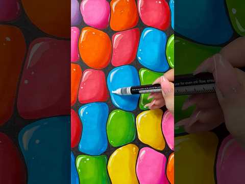 PINTANDO la TÉCNICA VIRAL🔥 (Efecto JELLY)✨#dibujo #tutorial